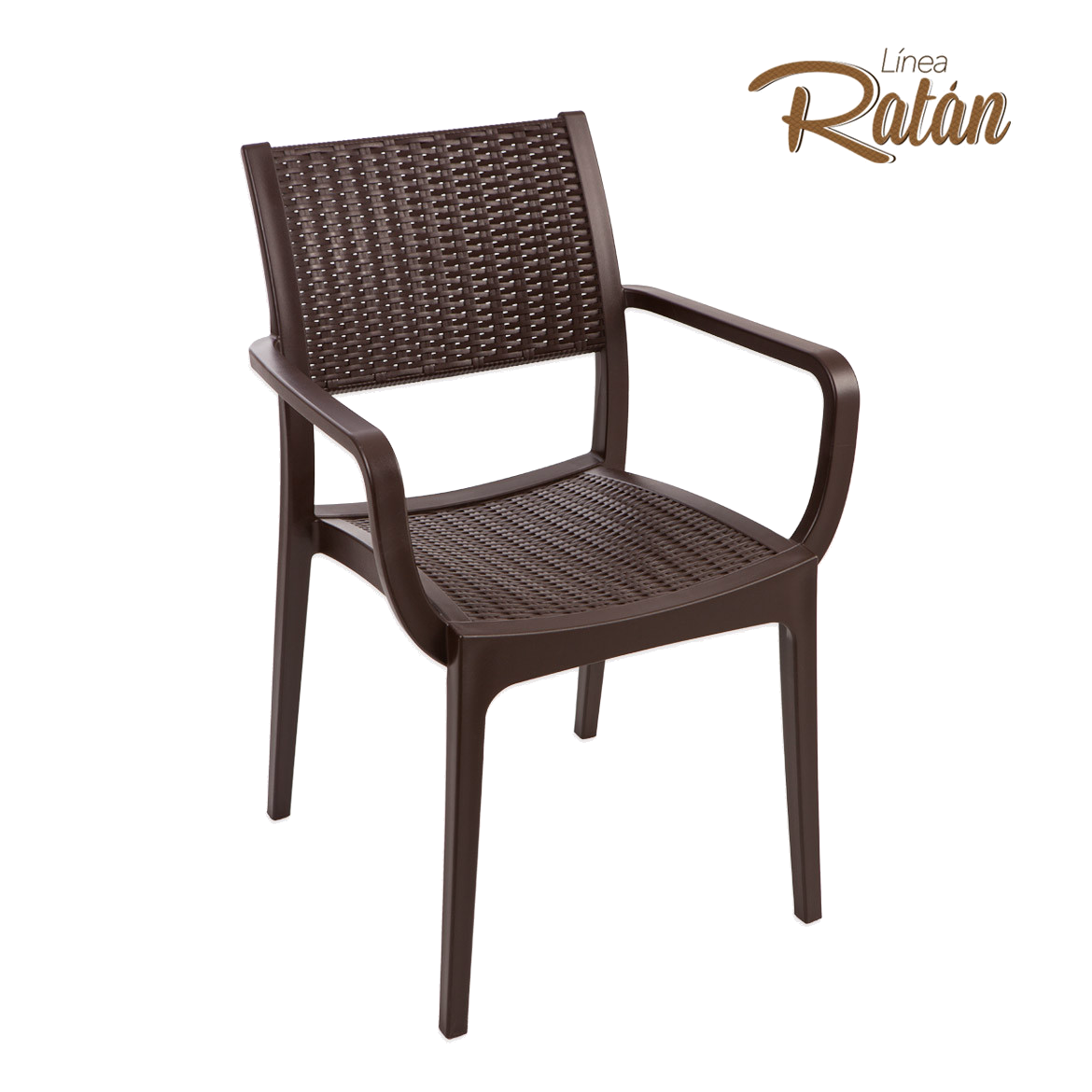 Silla Ratán Con Brazos
